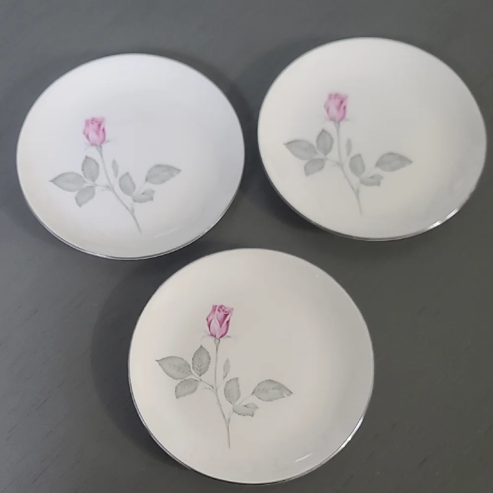 Zylstra Elegant Floral Porcelain Salad Plates - Set of 3
